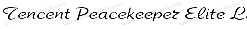 Tencent Peacekeeper Elite Light字体转换